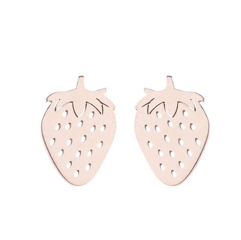 1 Pair Minimalist Fruit Stainless Steel Ear Studs