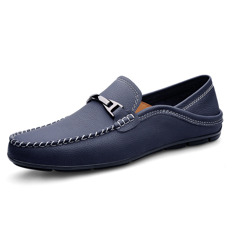 Gptsolvy New Men's Loafers Handmade Leather Shoes Men Tennis Casual Driving Flats Slip-On Boat Shoes Plus Size 48 49 Mokassin Lazy Shoes