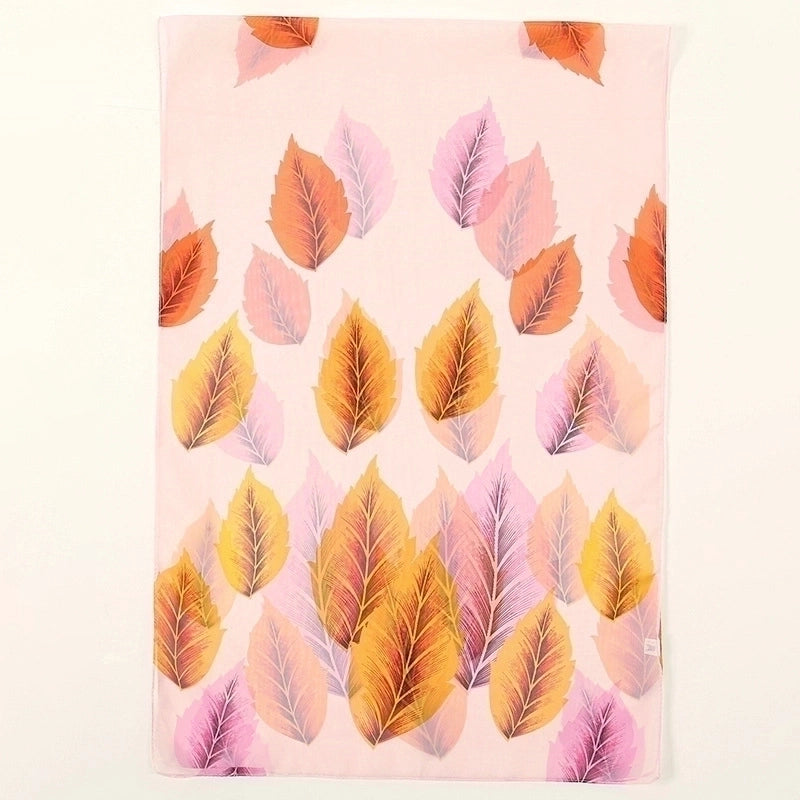 Women's Sweet Color Block Chiffon Printing Silk Scarf