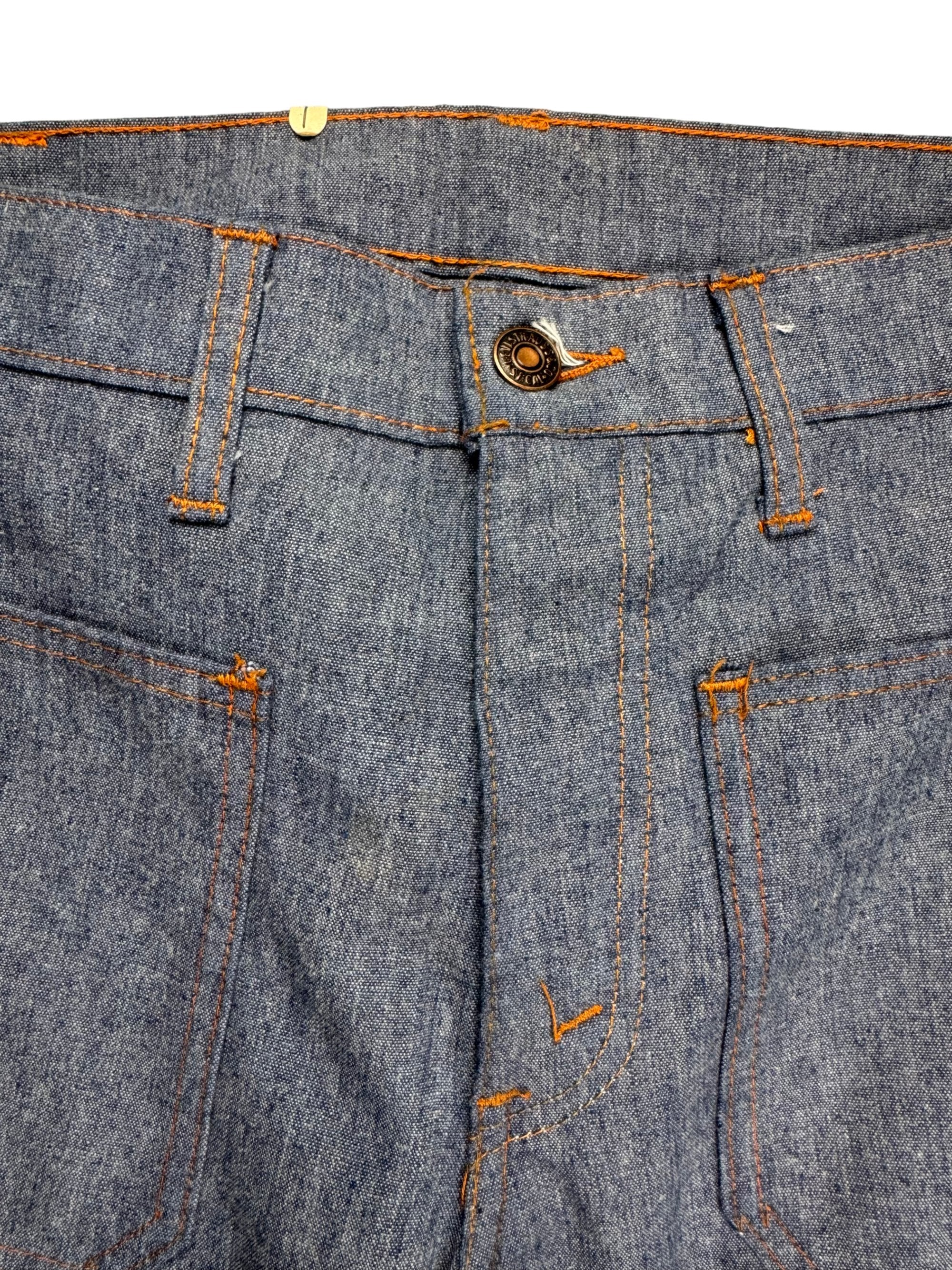 Deadstock 1970s Levi's Straight Leg Contrast Stitch Jeans