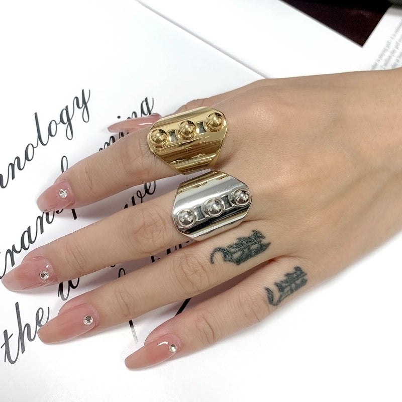 Vintage Style Classic Style Geometric Heart Shape Butterfly Titanium Steel Plating Rings