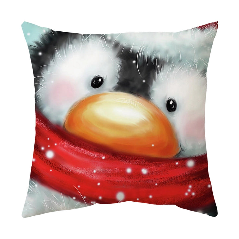 Fashion Christmas Tree Santa Claus Elk Polyester Pillow Cases