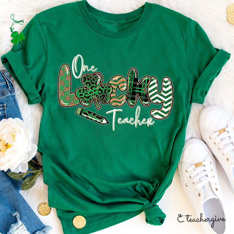 Clover Shinning One Lucky Teacher T-Shirt