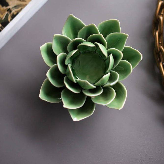 Succulent Tealight Holder - Green