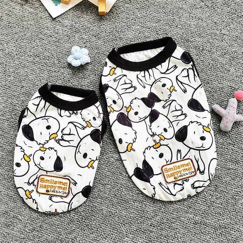 Knitted Pit Cartoon Printed Vest [pet Cute Super Cute Pet Clothing Dog Clothes]]