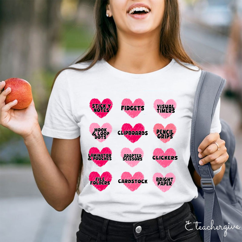 Hook And Loop Dots Teacher T-Shirt