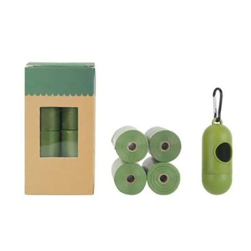 Pet 4 rolls of poop bag with 1pc dispenser