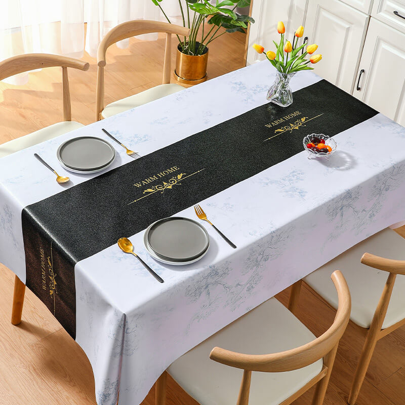 Marble tablecloth waterproof and oil-proof 