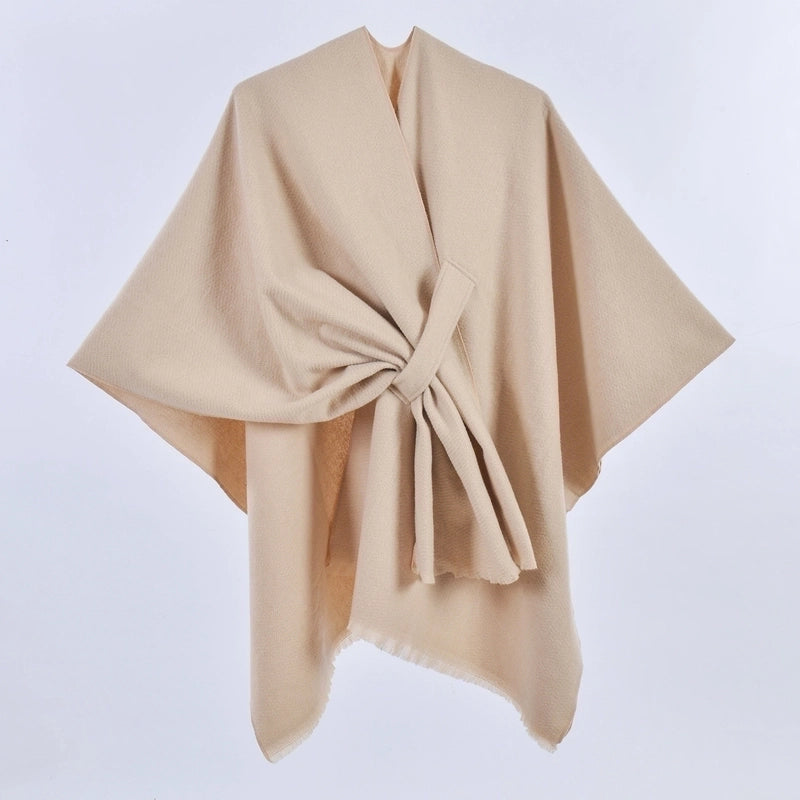 Women's Casual Color Block Imitation Cashmere Shawl