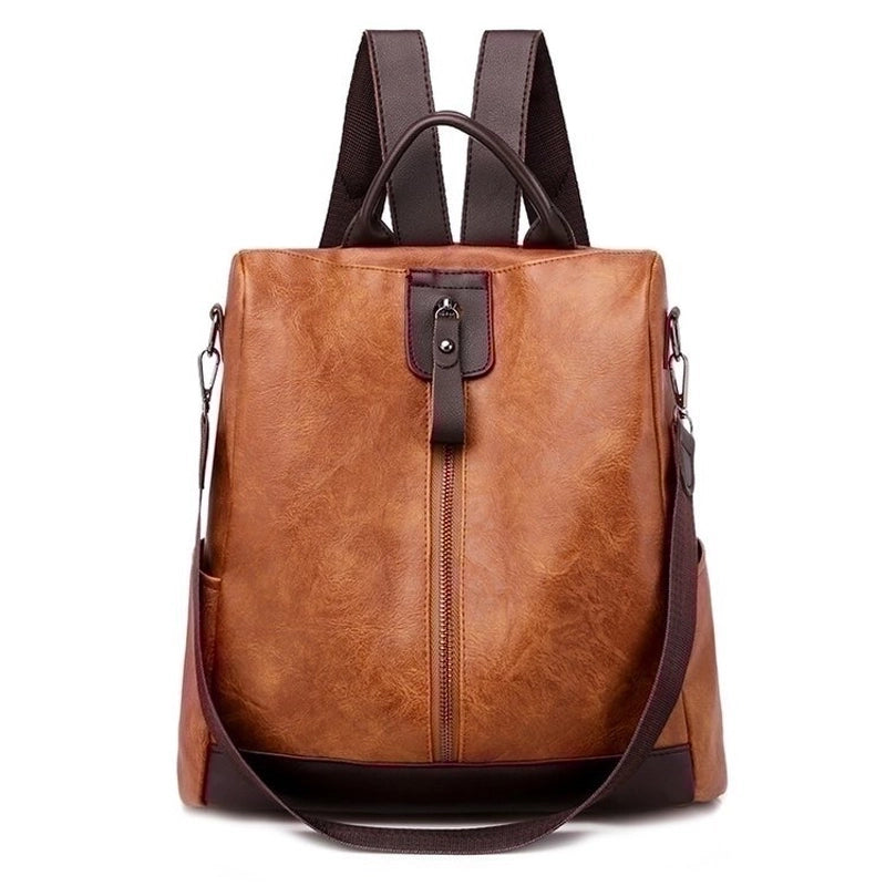 Waterproof Anti-theft Solid Color Travel Street Women's Backpack