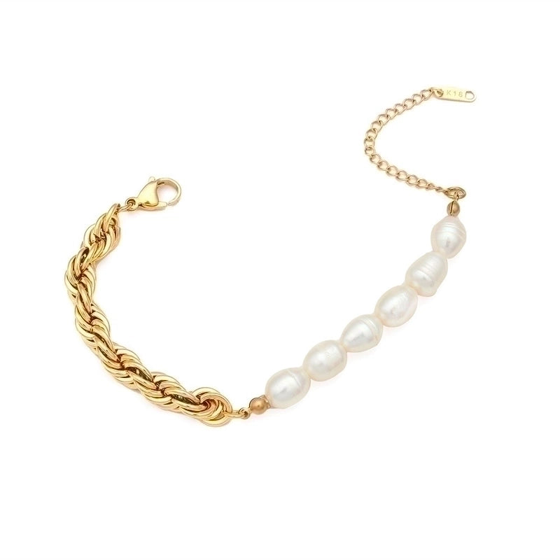 Basic Minimalist Classic Style Geometric 304 Stainless Steel 18K Gold Plated Necklace
