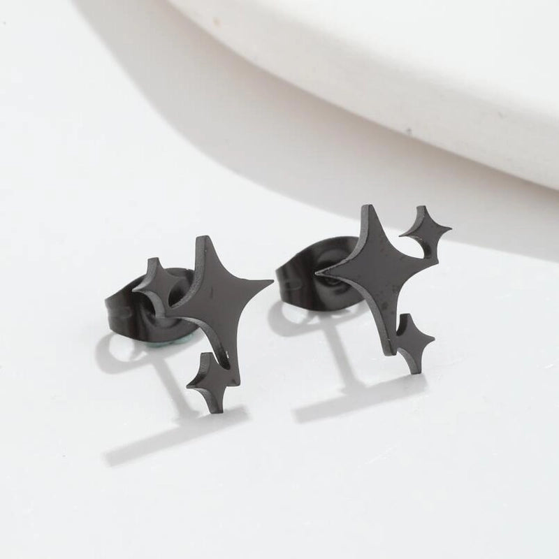 Minimalist Star Stainless Steel Plating Ear Studs 1 Pair