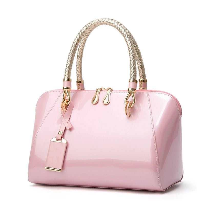Fashion Shiny Patent Leather One-shoulder Handbags