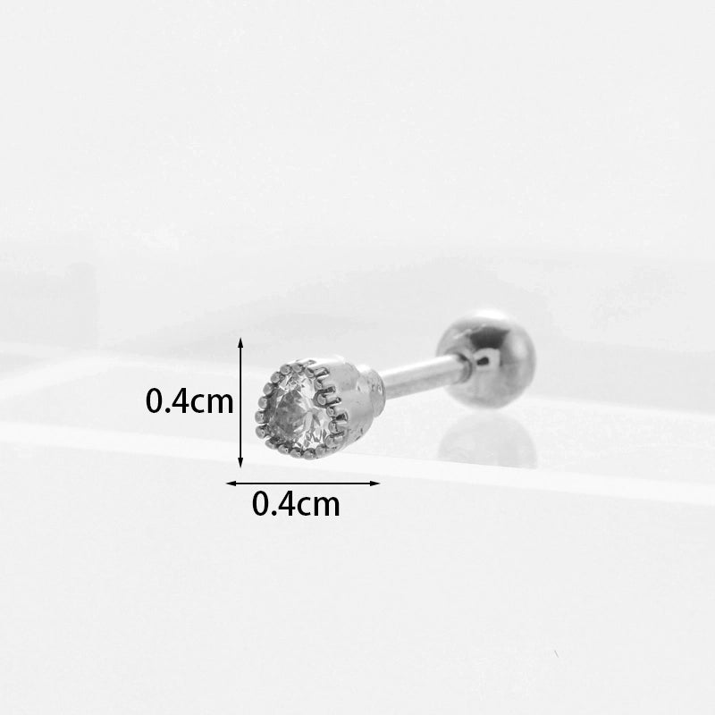 Ear Cartilage Rings & Studs Fashion Geometric Copper Plating Artificial Gemstones