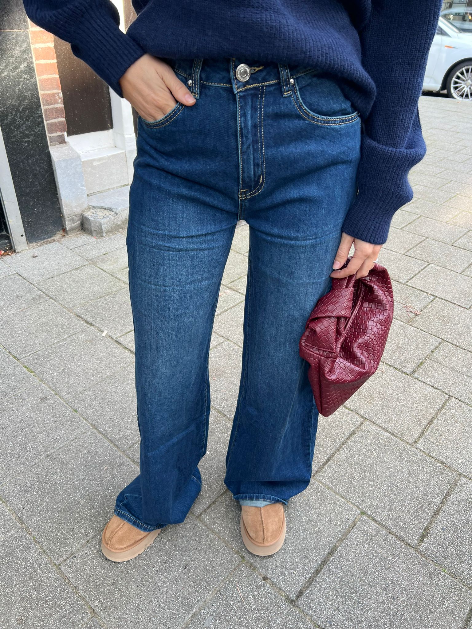 Demi Dark Denim Wide Leg Jeans