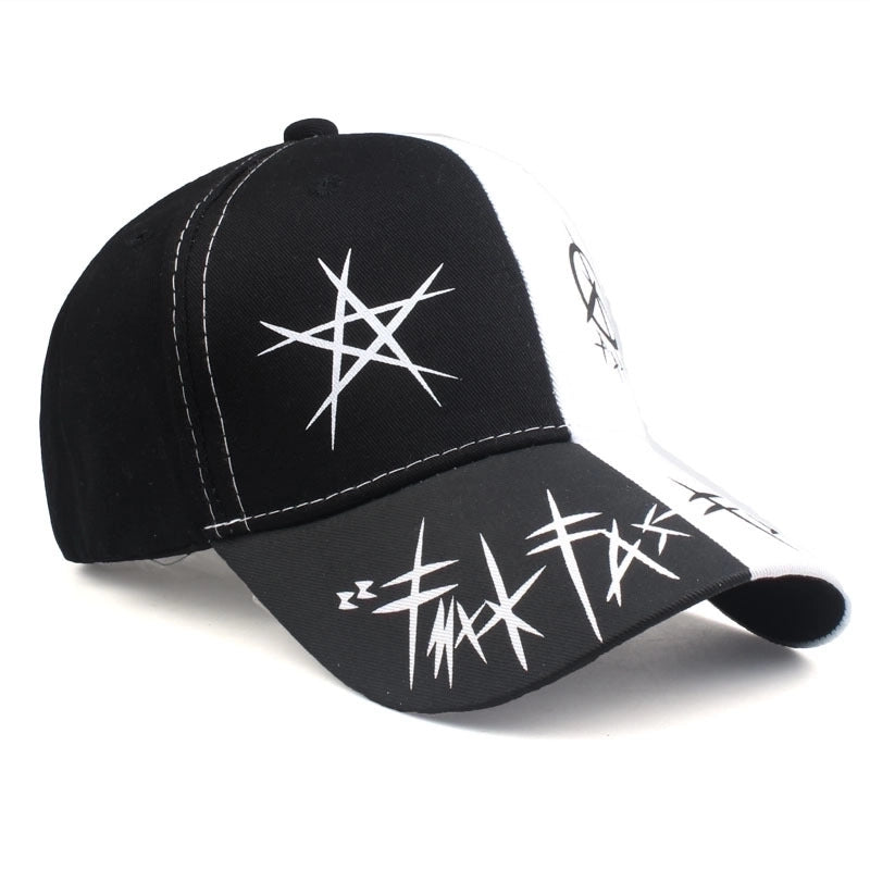 Unisex Fashion Star Printing Curved Eaves Baseball Cap