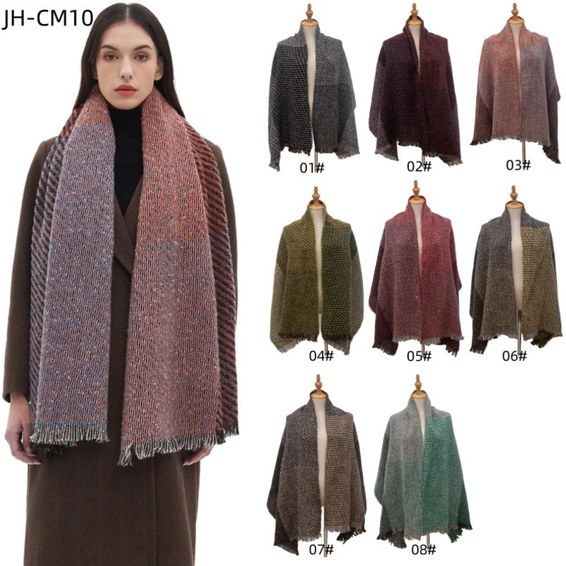 Unisex Casual Minimalist Color Block Polyester Scarf