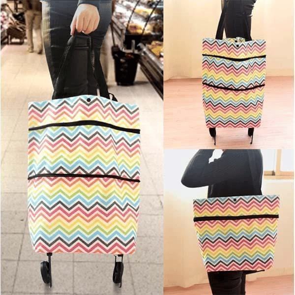 🎄Hot Sale🎁 - Foldable Shopping Trolley Tote Bag