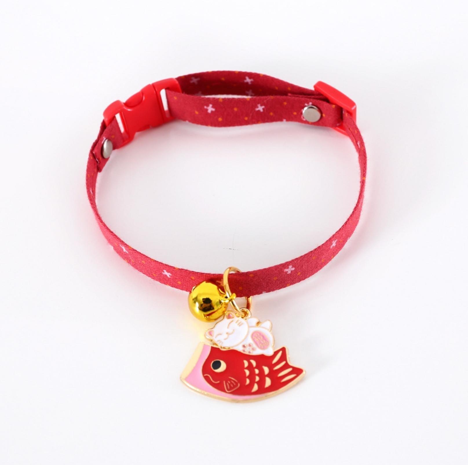 Stylish Cartoon Pendant Adjustable Pet Collar For Cats and Dogs