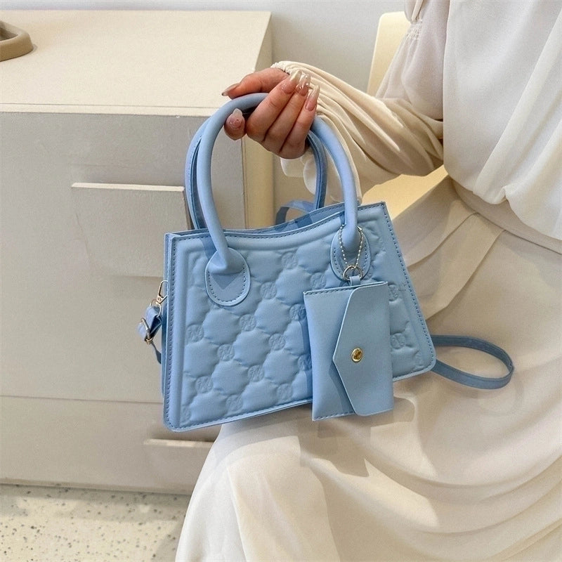 Women's Medium Pu Leather Solid Color Classic Style Zipper Bag Sets Crossbody Bag
