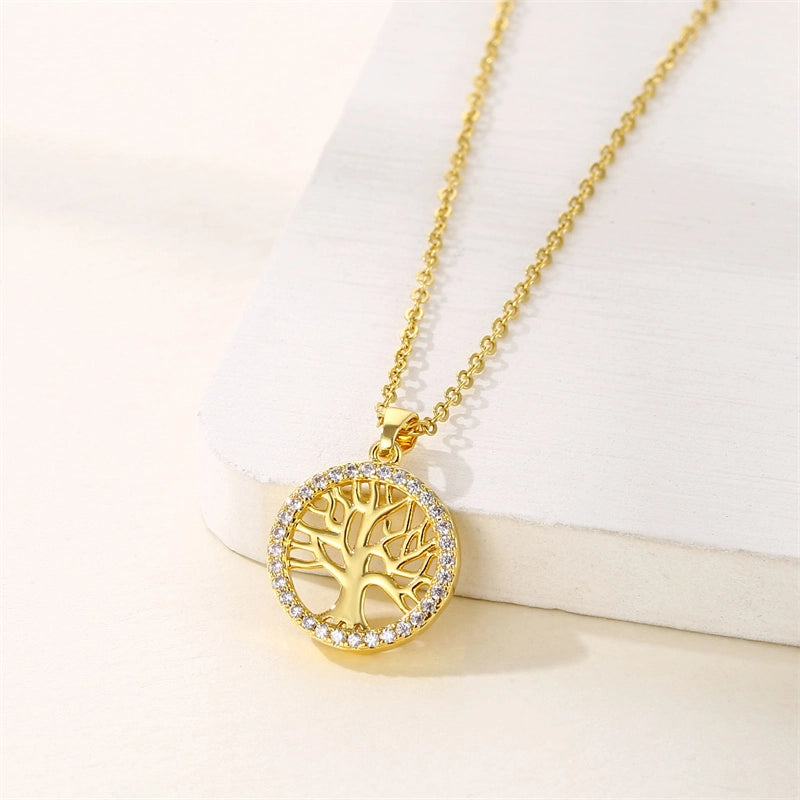 Minimalist Heart Shape Key Stainless Steel Titanium Steel Plating Inlay Zircon 18k Gold Plated Gold Plated Pendant Necklace