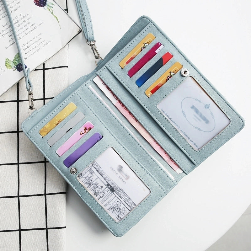 Korean Pu Long Large Capacity Multi-purpose Wallet Mini Mobile Phone Bag