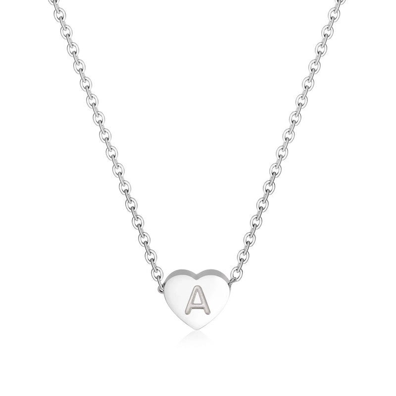 Stainless Steel Titanium Steel Minimalist Letter Heart Shape Plating Pendant Necklace