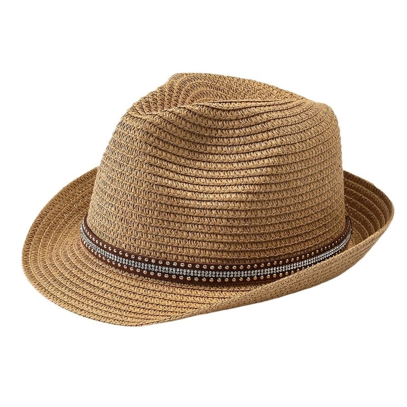 Women's Vacation Classic Style Geometric Curved Eaves Sun Hat Straw Hat