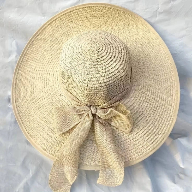 Women's Lady Vacation Bow Knot Big Eaves Sun Hat