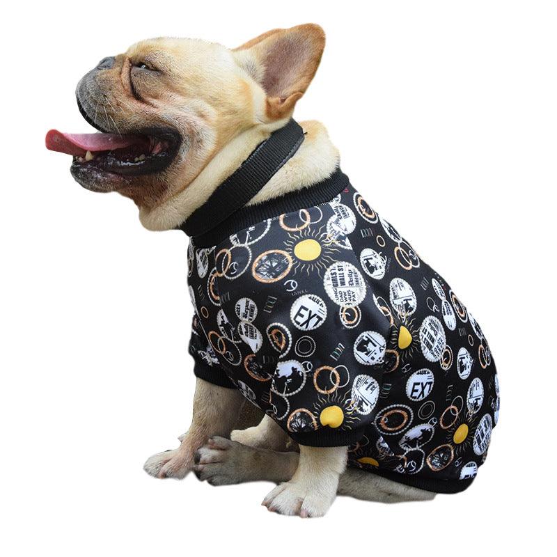 Fashionable Printed Pet Clothes For Spring And Autumn - Stylish Dog