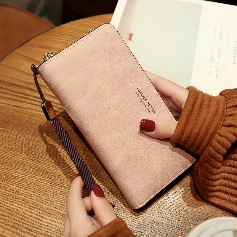 Women's Letter Pu Leather Zipper Wallets