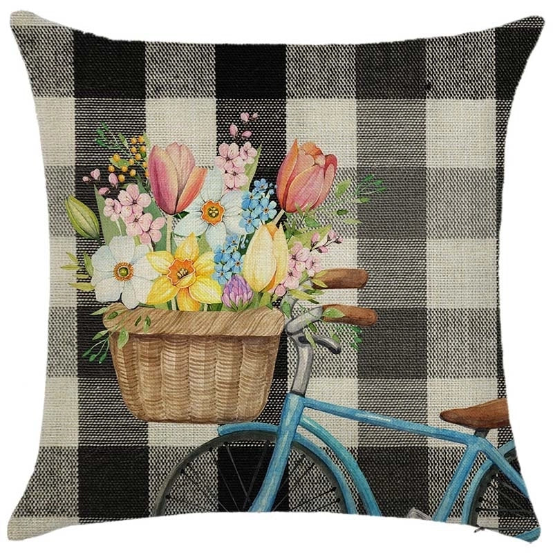 Pastoral Plant Flower Linen Pillow Cases