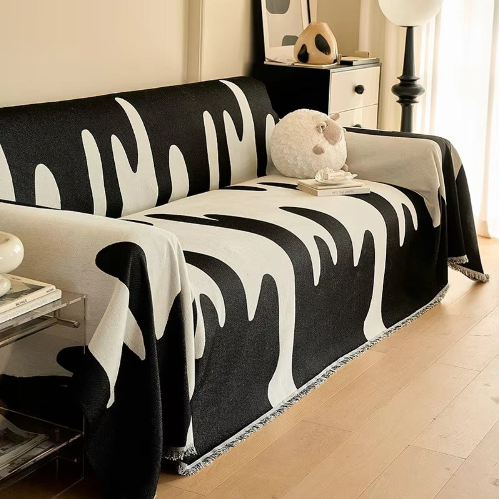 Dripping Colour Chenille Sofa Cover