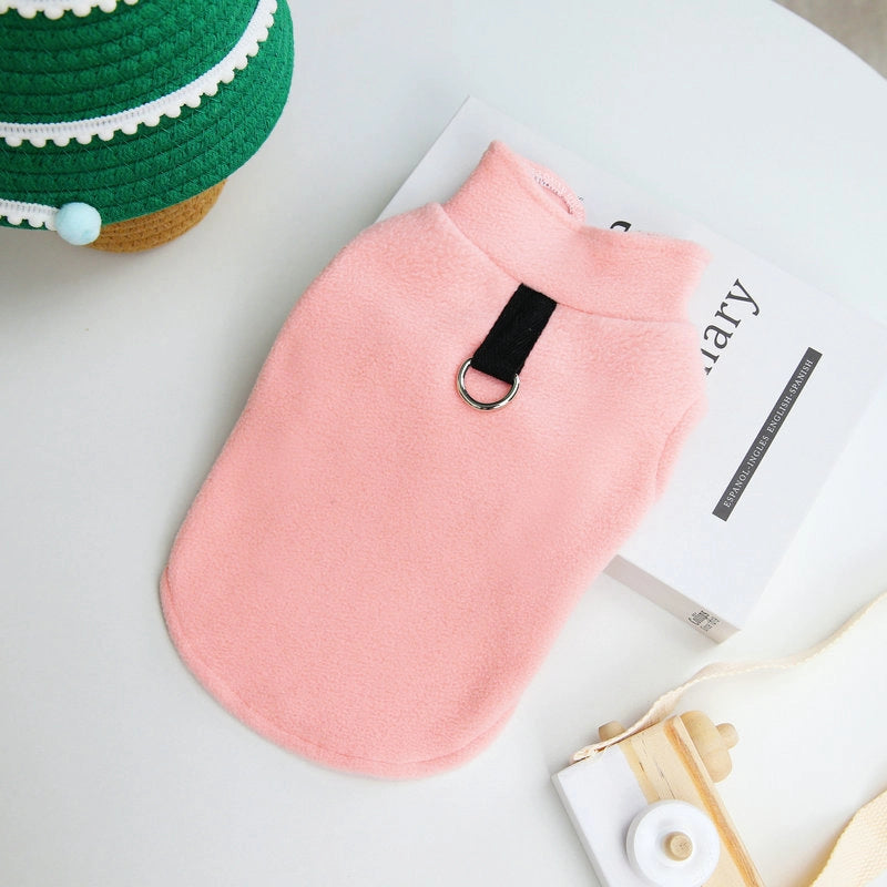 Pet Clothing  Traction Fleece Simple Casual Warm Autumn And Winter Dog Clothes