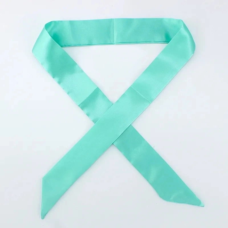 Women's Minimalist Solid Color Satin Silk Scarves
