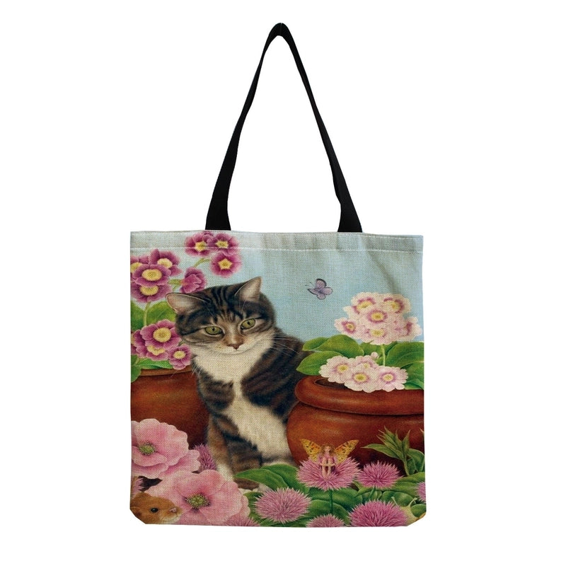 Women's Cute Cat Shopping Bags