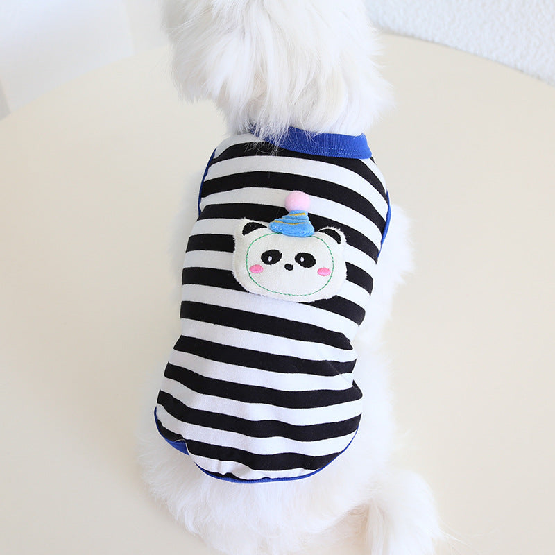 Striped Cute Animal Decor Dog Cat Vest