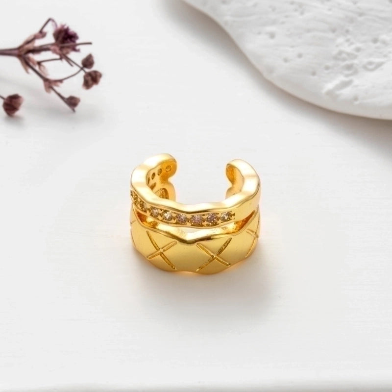1 Piece Ear Cartilage Rings & Studs Cute Cool Style Geometric Heart Shape Copper Plating Inlay Zircon