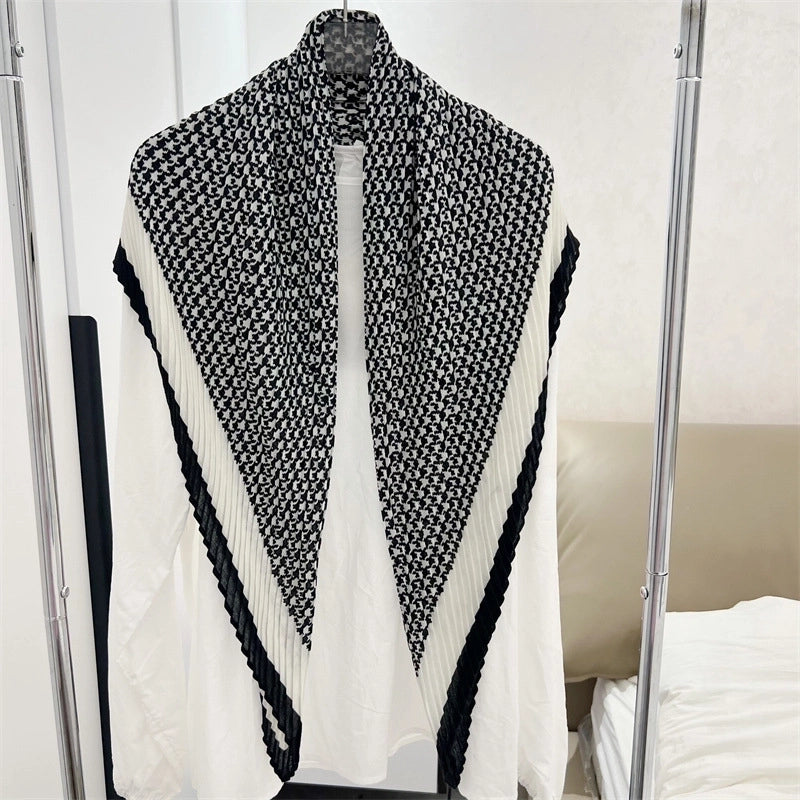 Women's Elegant Minimalist Color Block Polyester Printing Scarf