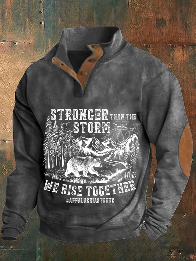 Stronger Than The Storm We Rise Together Print Sweatshirt