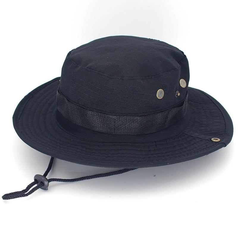 Hot Outdoor Sunscreen Round Edge Hat Mountaineering Hat Camouflage Jungle Hat Benney Hat Men's And Women's Fisherman Hat