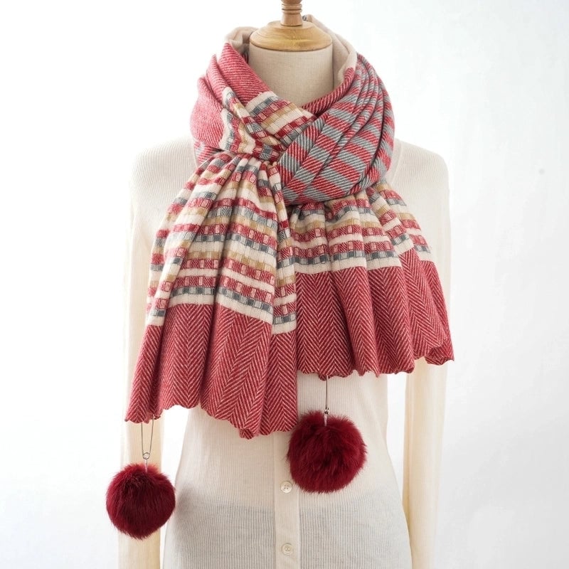 Women's Lady Streetwear Plaid Imitation Cashmere Scarf