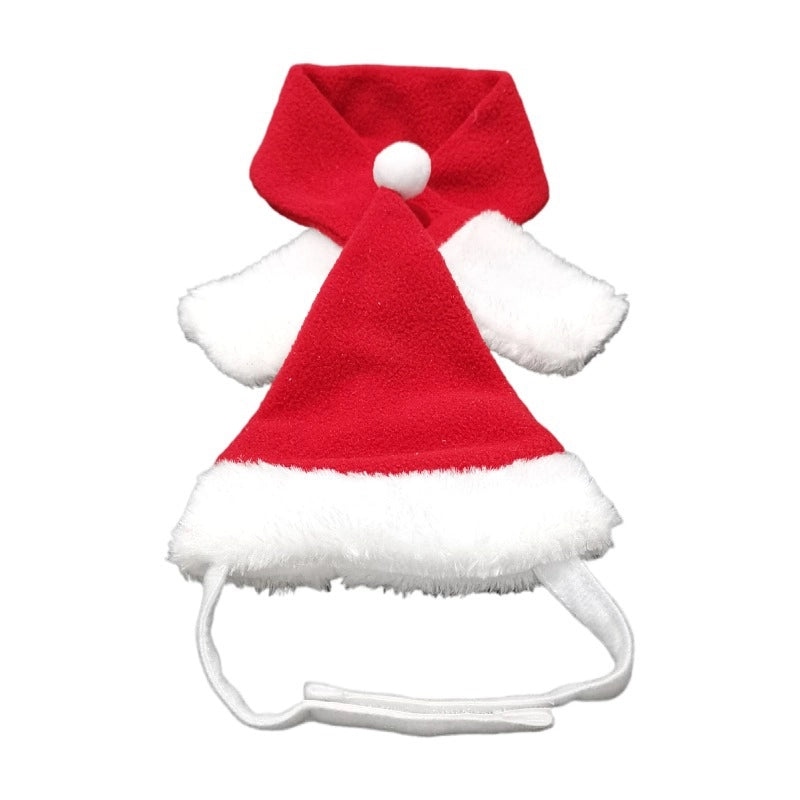 Double-Sided Velvet Christmas Bow Knot Pet Hat Pet Accessories