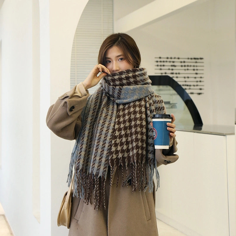 Women's Elegant Sweet Streetwear Imitation Cashmere Tassel Scarf