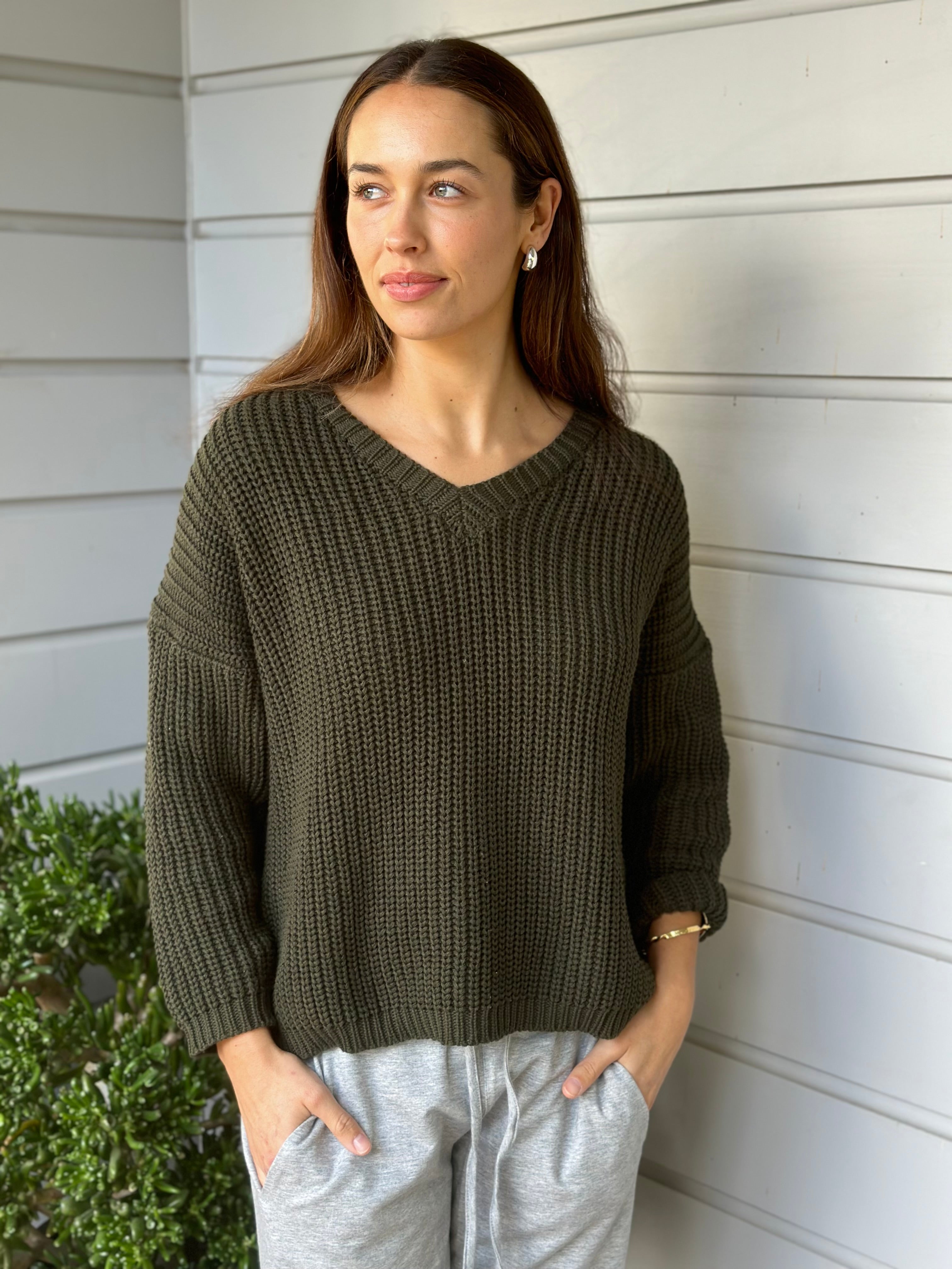jasper cotton knit - army