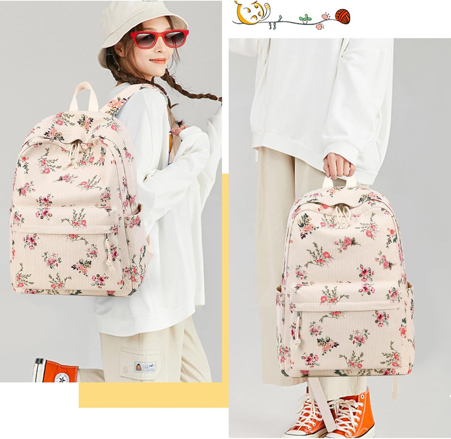 Bluboon School Backpack Teens Girls Boys Kids School Book Bags with Lunch Box Pencil Bag