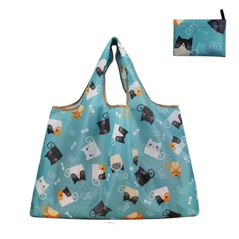 Women's Minimalist Classic Style Color Block Oxford Cloth Shopping Bags