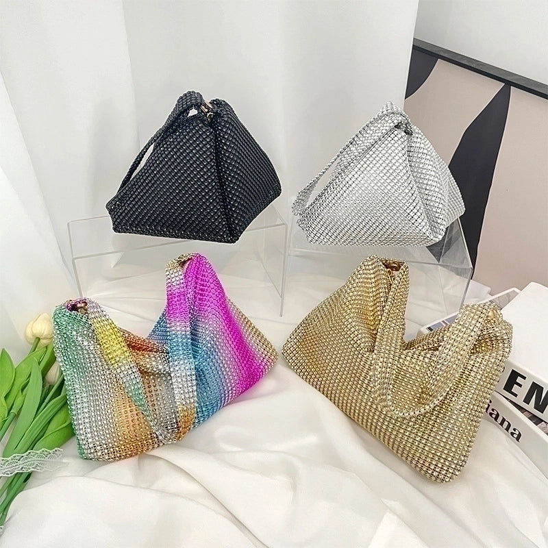 Women's Pvc Solid Color Elegant Vintage Style Square Magnetic Buckle Shoulder Bag Underarm Bag