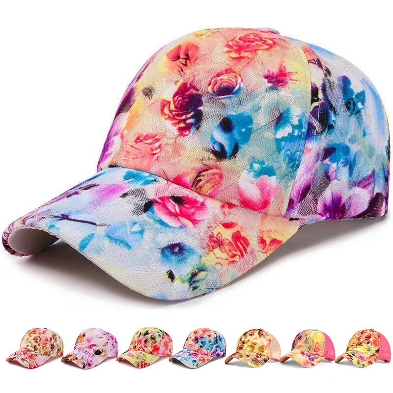 New Fashion Personalized Printed Baseball Cap Stylish Internet Celebrity Elegant Cap Women's Sunscreen Hat