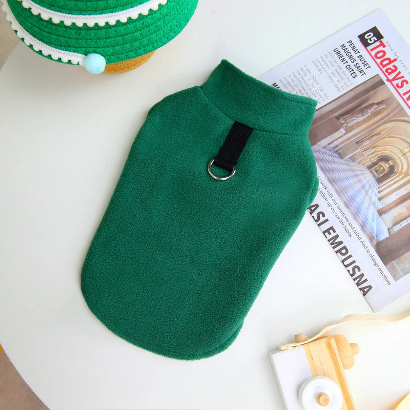 Pet Clothing  Traction Fleece Simple Casual Warm Autumn And Winter Dog Clothes
